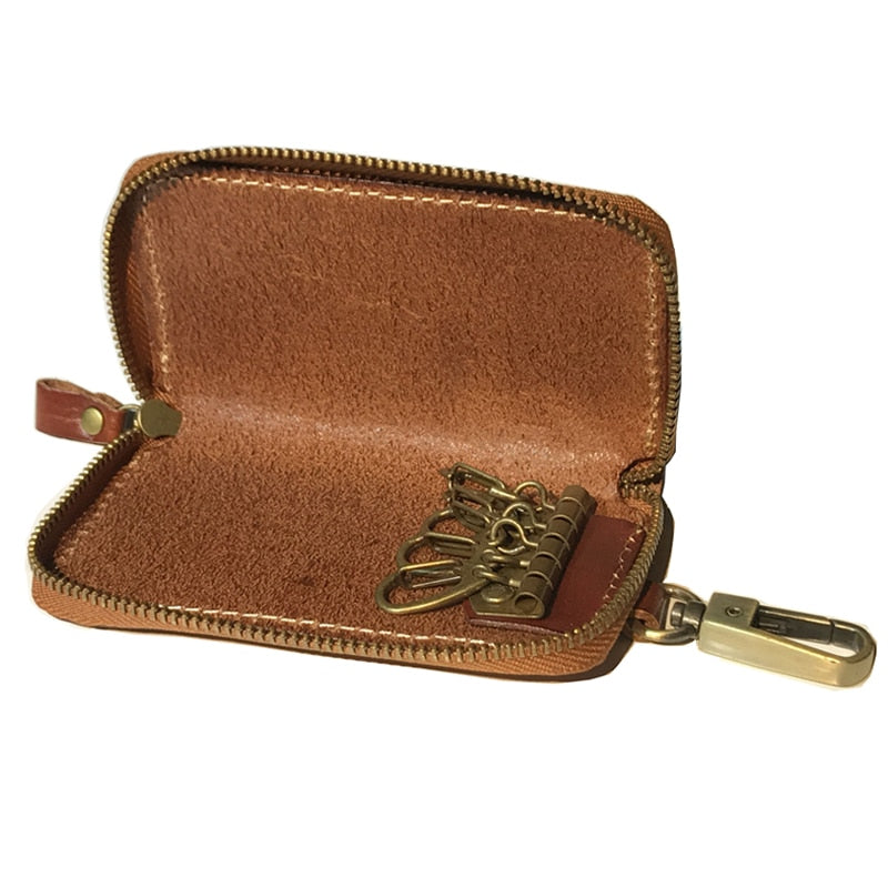 Vintage Genuine Leather Key Holder Wallet
