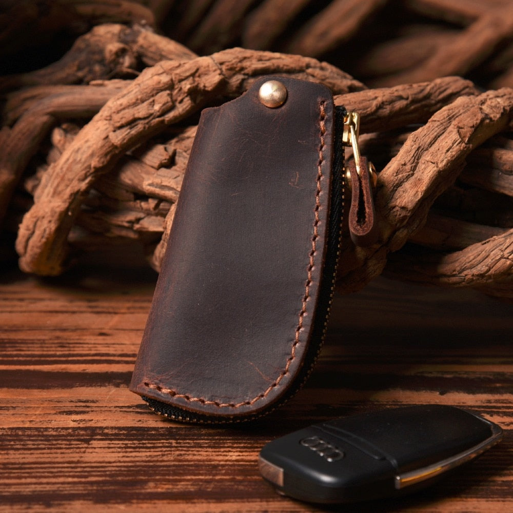 Vintage Genuine Leather Car key holder Men