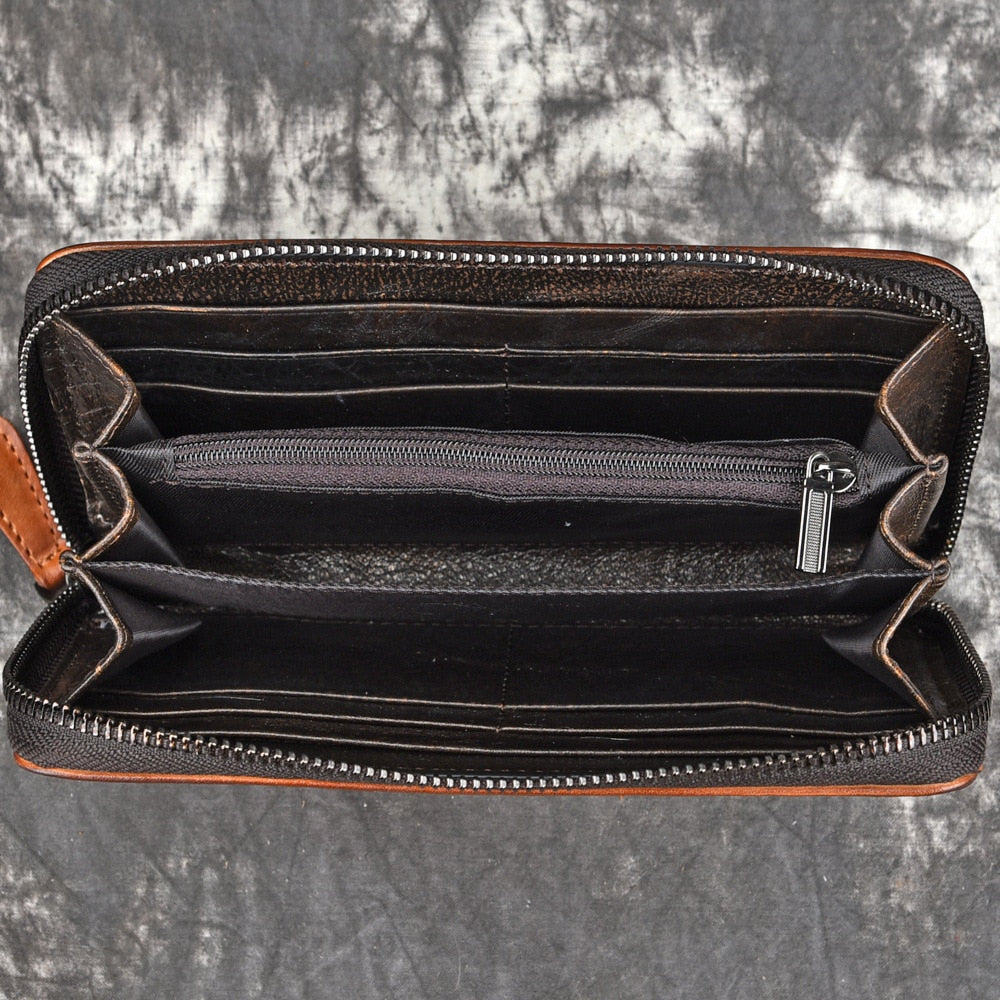 Wallet Men Genuine Leather Men's Long Clutch Handbag